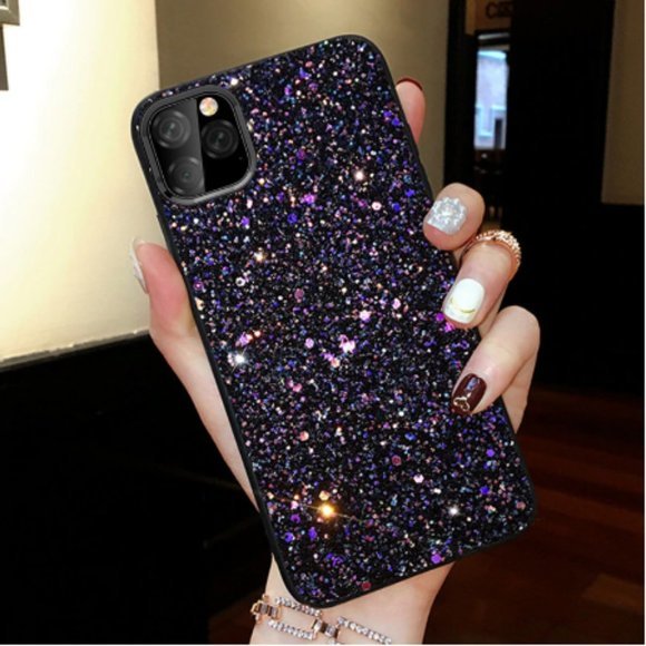 Purple Black Sequin Glitter Iphone 11 Case - Picture 1 of 4
